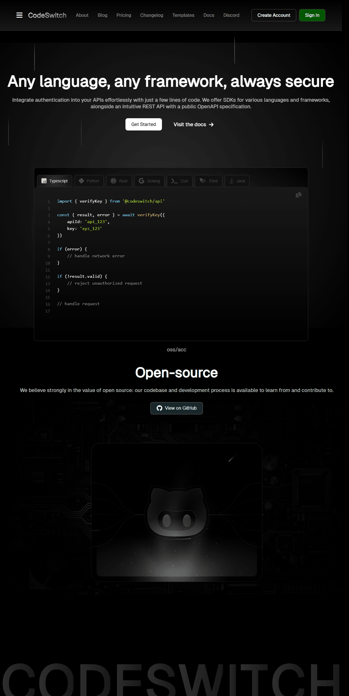 CodeSwitcher project screenshot